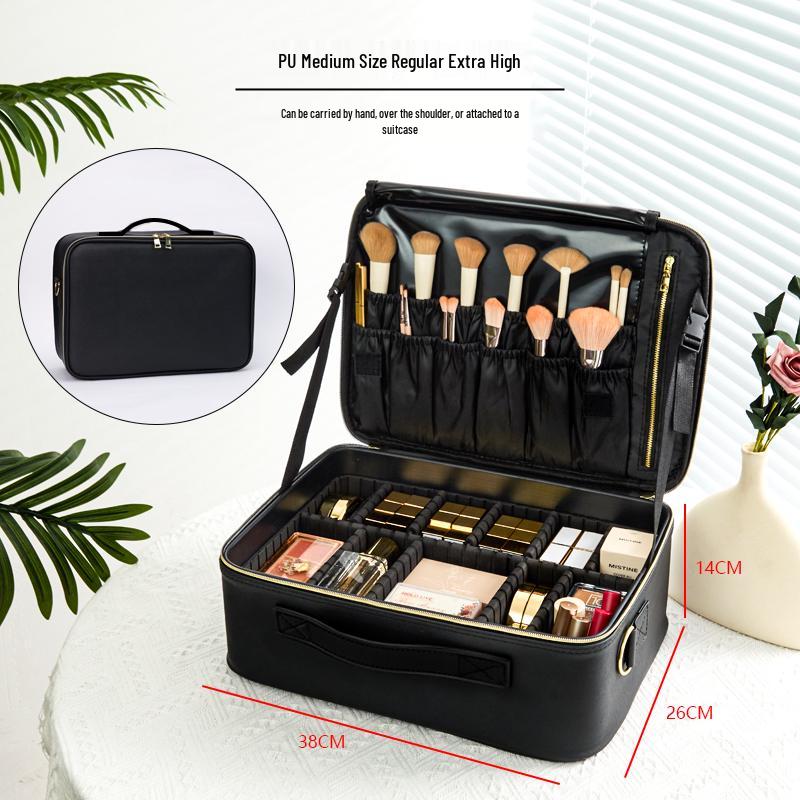 Women's LED Light Makeup Bag with Mirror 2025 – Large Capacity Handheld Cosmetic Storage Box