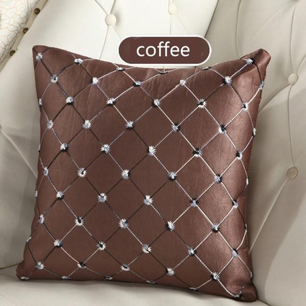 Stylish Multicolored Plaids Throw Pillow Case Square Cushion Cover For Sofa Decor