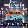 1/36 Simulations-Bus-Transporter Golfblau Legierung Druckgussmodell für Volkswagen T1 Samba Spielzeug für Kinder Sammlerstücke Geschenke