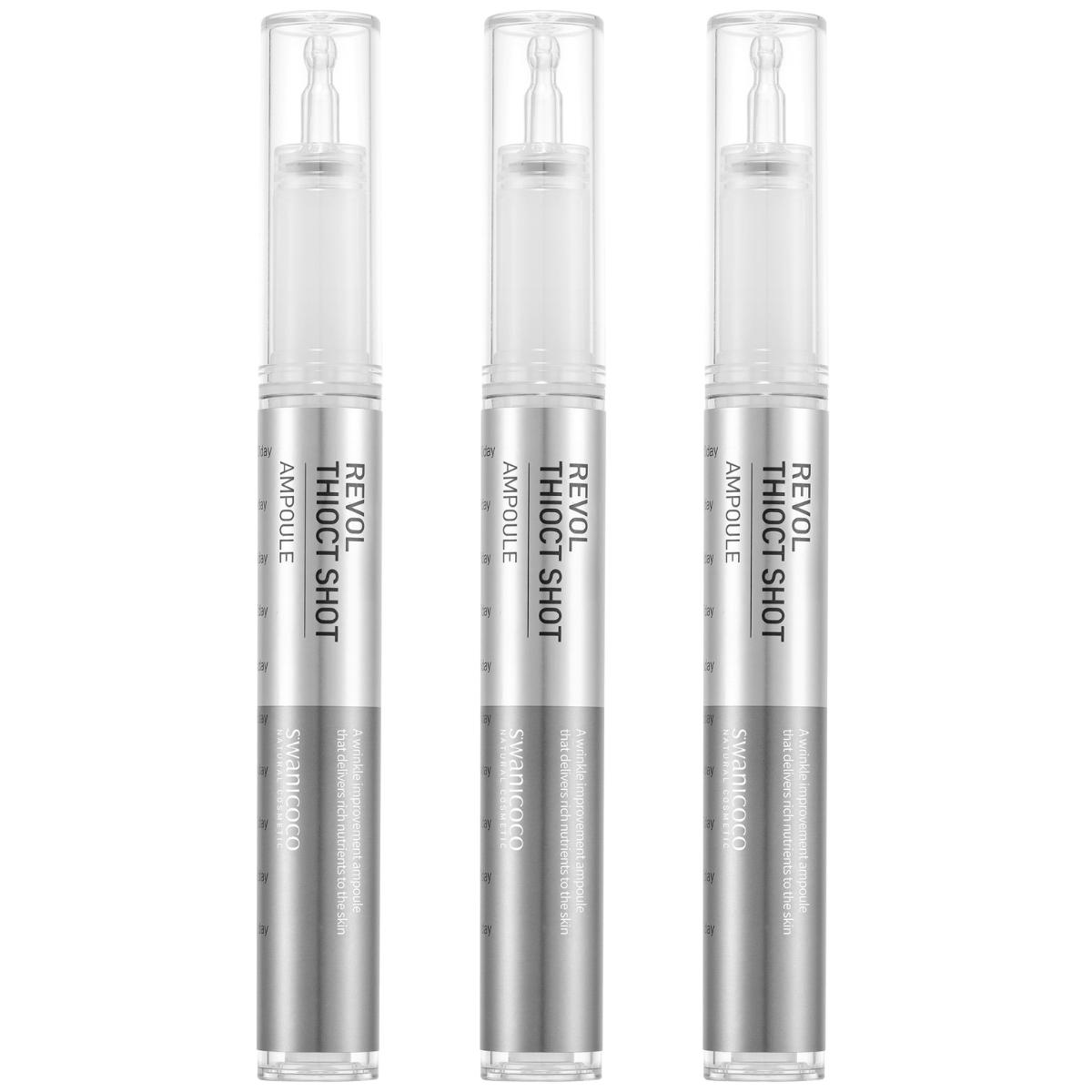 Swanicoco Revol Thioctic Shot Ampoule - Intensive Antioxidant & Brightening Facial Treatment (10ml x 3pcs)