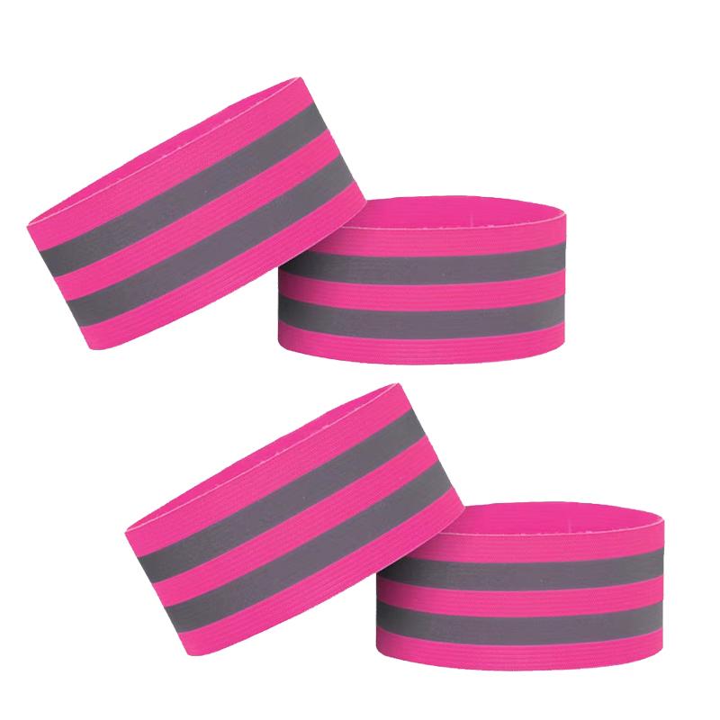 1/2pair Reflective Bands Outdoor Sport Wrist Ankle Arm Leg Visibility Reflective Strap Night Walk Cycling Run Safety Light Tape