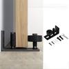 Black Finish Barn Door Floor Guide Carbon Steel Sliding Door Hardware Stay Roller  American Style