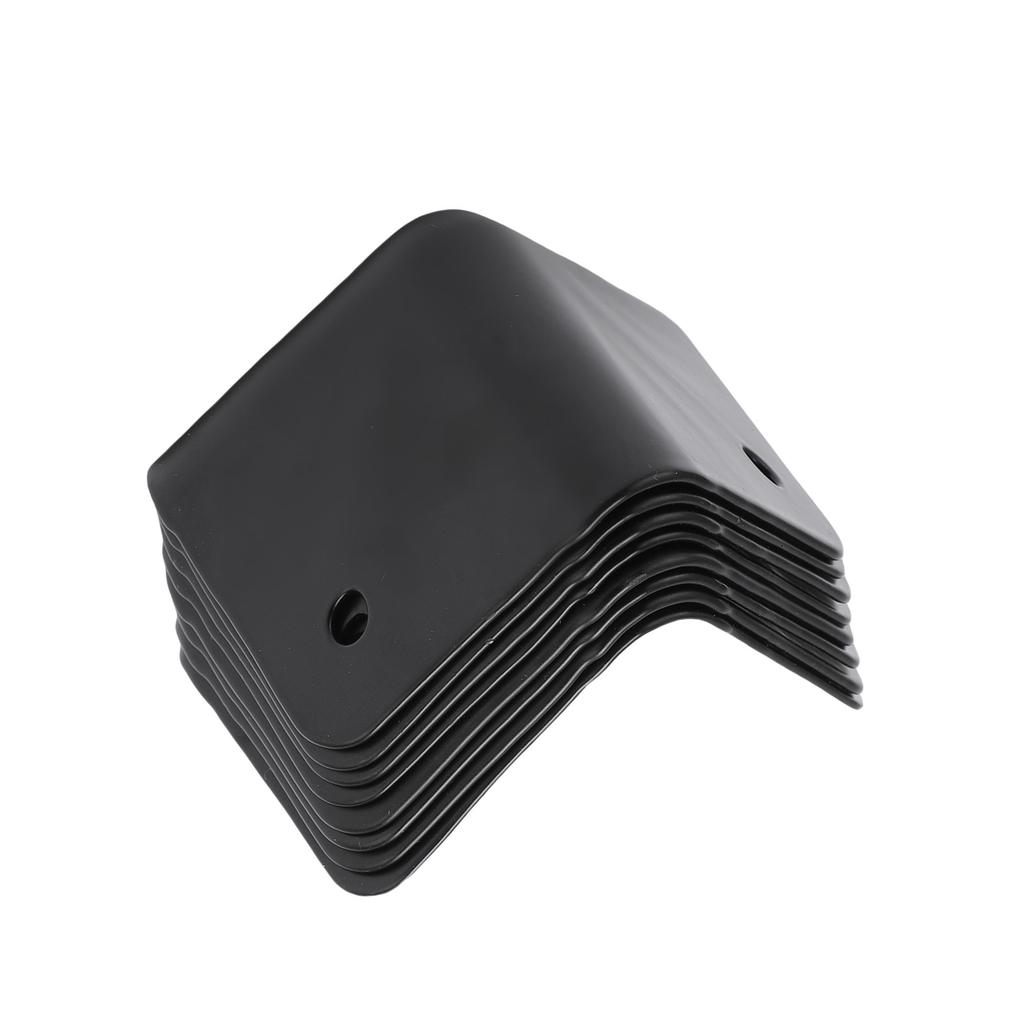 8pcs Corner Protector Black Bump Proof Metal Corner Guard for Speaker Guitar Amp Cabinet Furniture