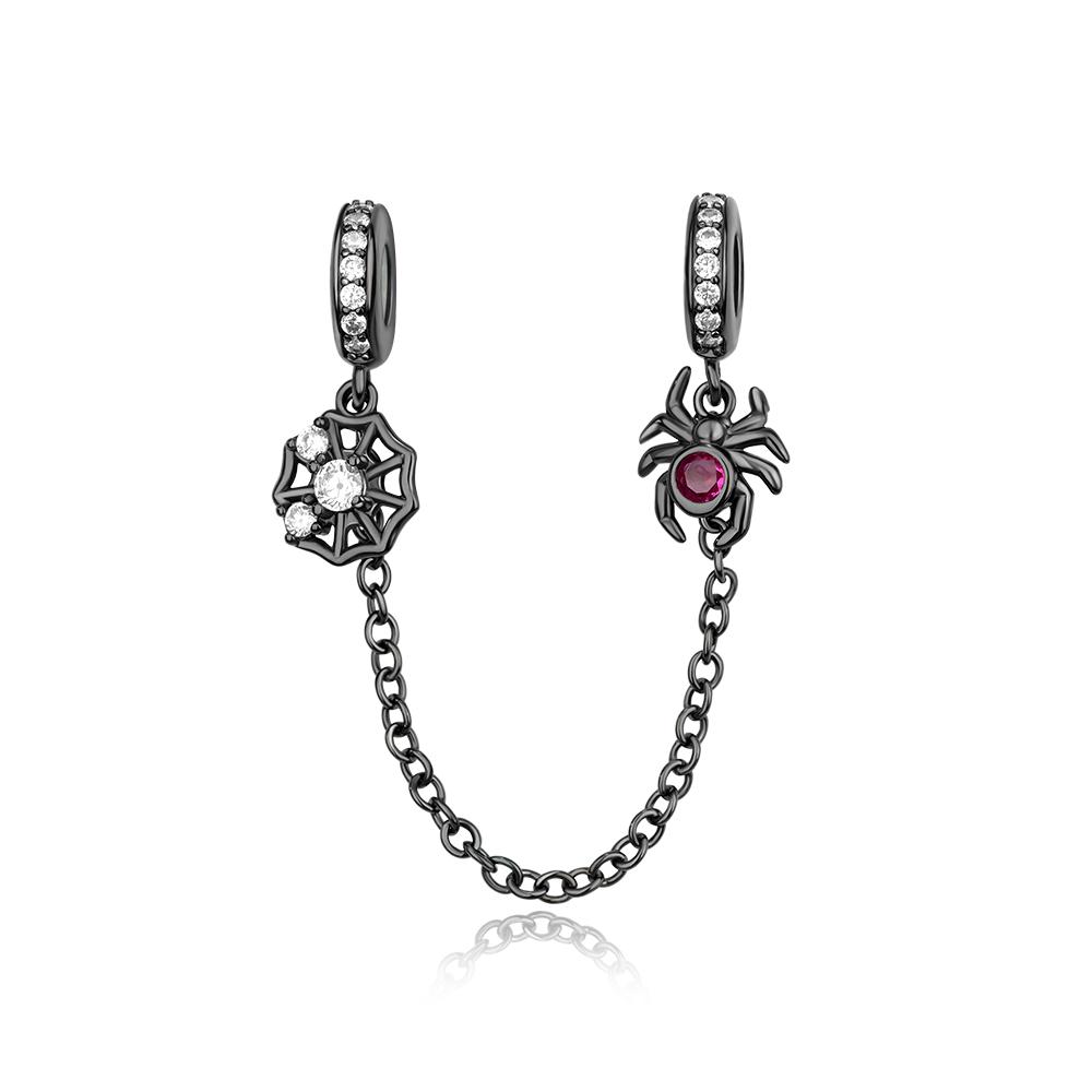 Black Gothic Style Halloween Cat Dangle Charms Fit Copper Original Bracelet For Jewelry Making Charms For Bracelets