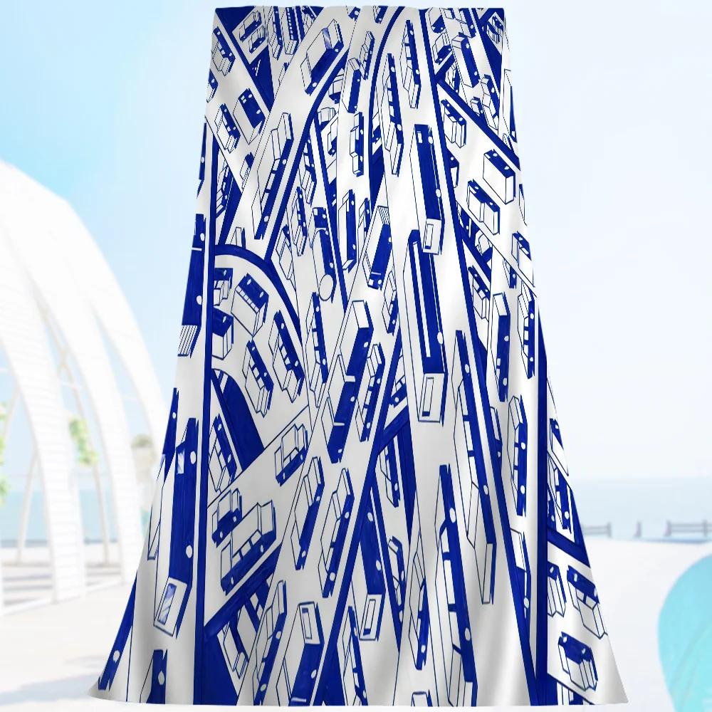 Abstract Line Face Microfiber Beach Towel Absorbent Quick Dry Soft Yoga Swimming Resort Mountain Climbing Towel