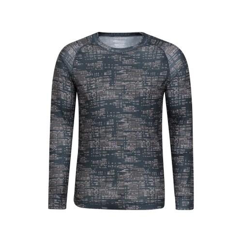 Mountain Warehouse Camiseta Térmica de Manga Larga Estampada Talus para Hombre