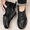 Men's Genuine Casual Leather Oxfords 6cm/8cm Hidden Elevator Height Increase Soft Sole Business Formal Comfortable Lace-Up Shoes