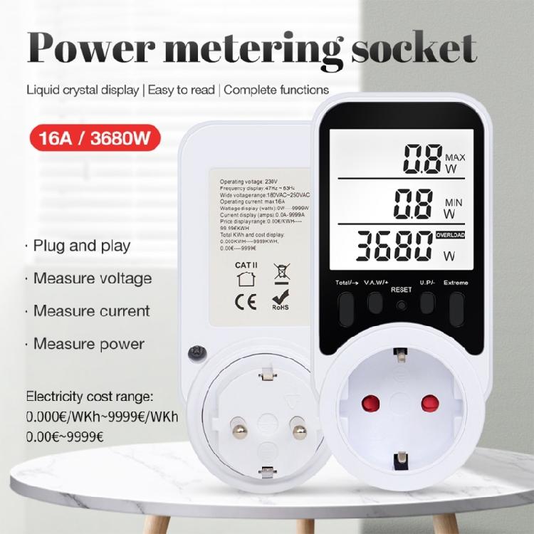 Smartests Electricity Backlits Display Energy Monitors With Large LCD Screen And Adjustable Overloads Alerts