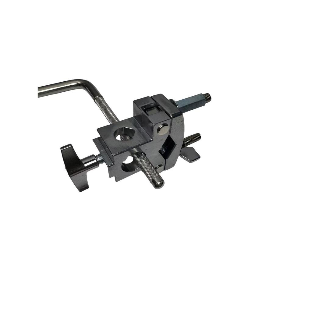 Bass Drum Hi-Hat Cowbell Extension Rack with Brass Stick Holder Attachment