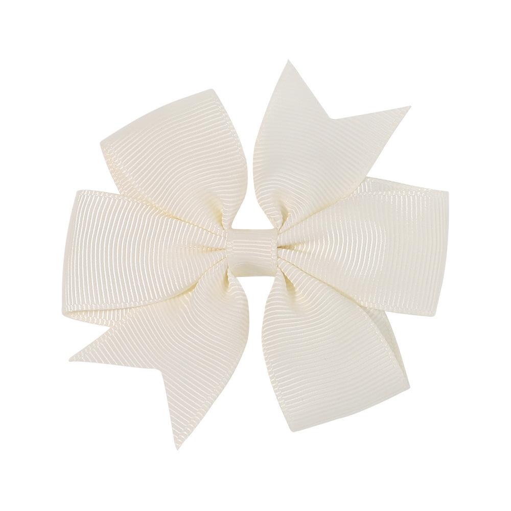 20Pcs Children Hair Clip Bow Hair Clip Sweet Princess Hair Clip Tailcoat Ribbed Satin Ribbon Baby Hair Accessory