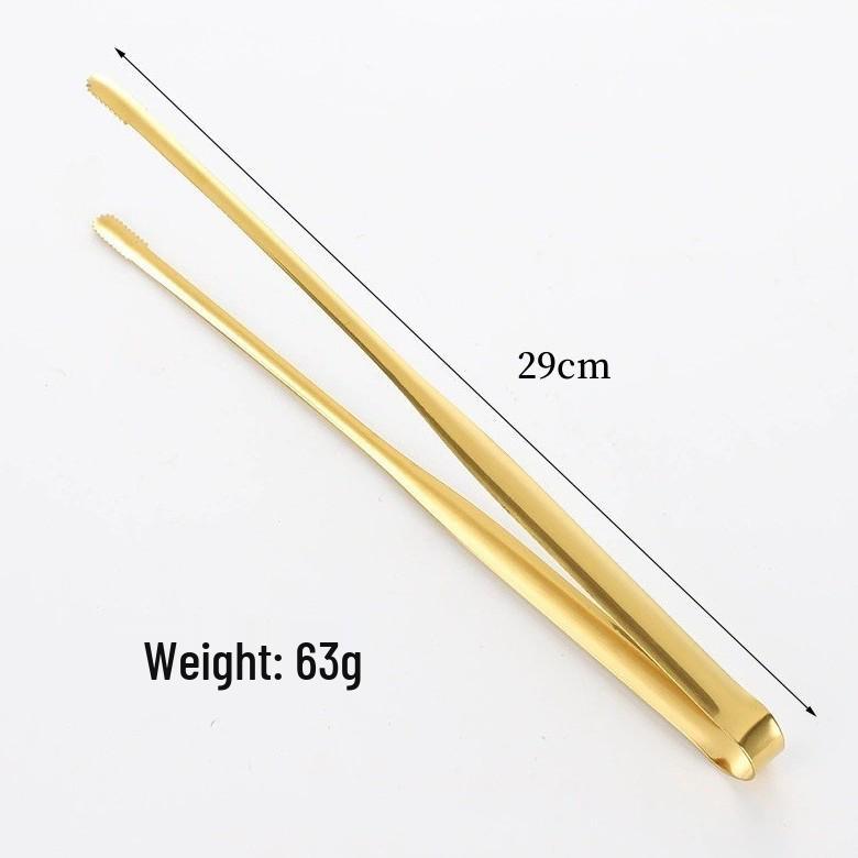 Korean Style 304 Stainless Steel Serrated BBQ & Bread Tongs