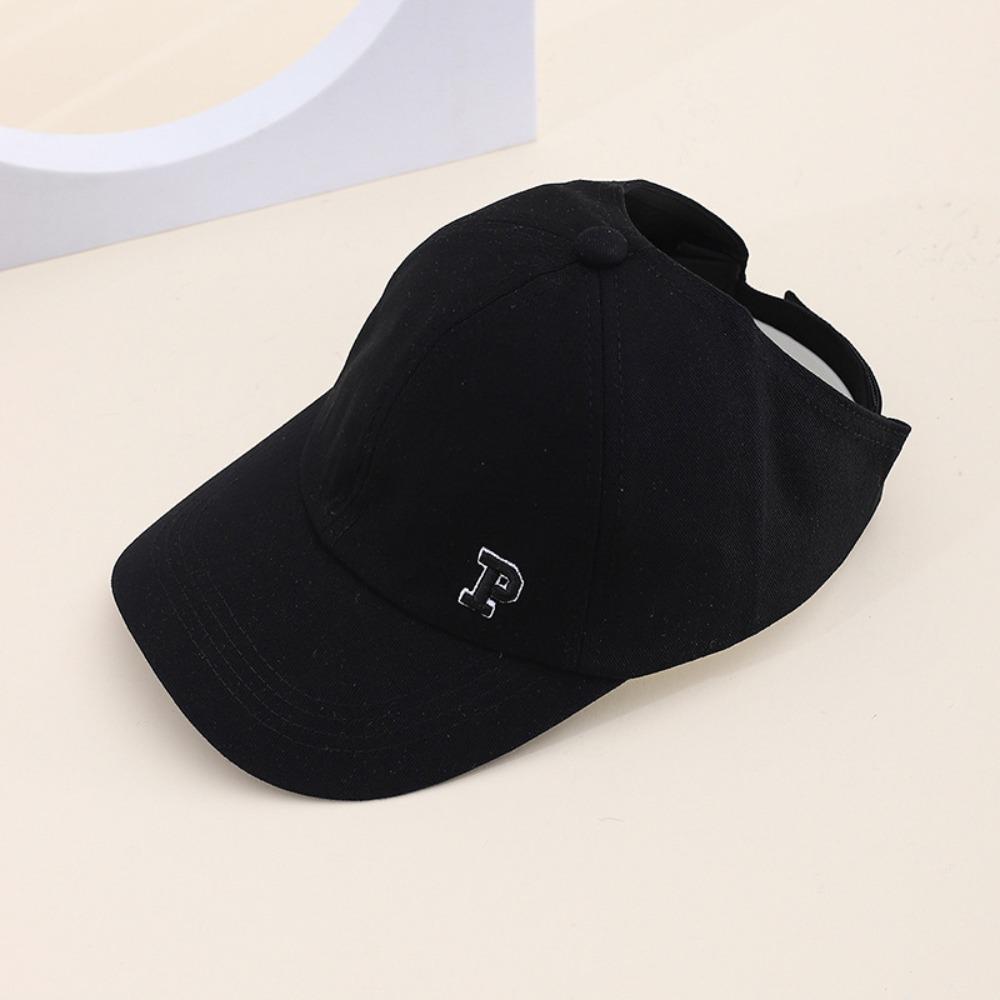

Adjustable Peaked Cap Versatile Sun Protection Hats Letter Embroidery Baseball Hats For Women чорний