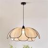 High-End Mid-Century French Cream Petal Chandelier for Living, Dining, and Bedroom