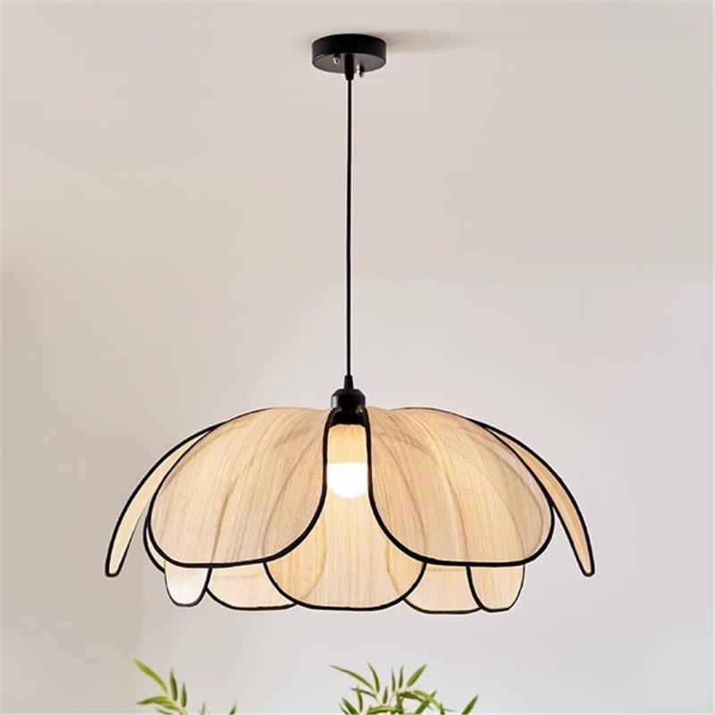 High-End Mid-Century French Cream Petal Chandelier for Living, Dining, and Bedroom