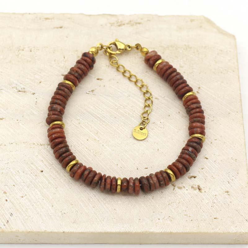 Natural Stone Beaded Bracelet - Bohemian Ethnic Style Jewelry for Women