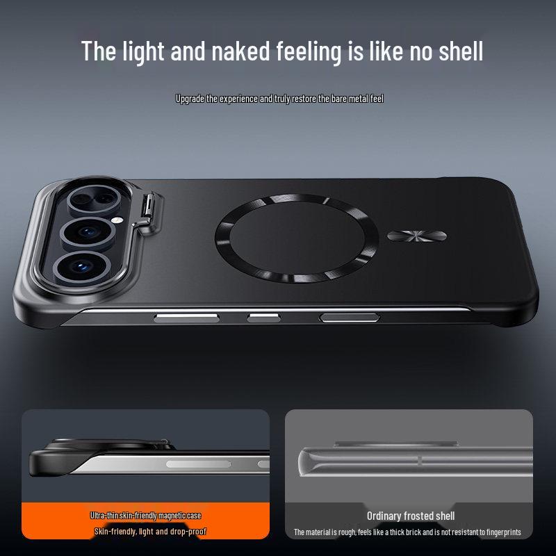 HONOR 500/500Pro Ultra-Thin Magnetic Phone Case with New Metal Paint Borderless Design