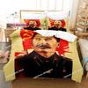 Russischer Genosse Joseph Stalin Porträt Bettwäsche Set Einzelbett Doppelbett Full Queen King-Size Abmessungen Abmessungen Bettwäsche Set Erwachsener Kind Schlafzimmer Bettbezug