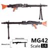 1/6 Scale WWII German Army MG42 Gatling Machine Gun Model Assembly Puzzles Building Bricks AK47 M16 Soldier Action Figure Toys