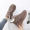 New Autumn and Winter Women's High Top Velvet Warm Cotton Shoes Fashionable, Lightweight, Non Slip Casual Cotton Shoes