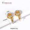 18K Gold Plated Zircon-Set Pearl Pendant Mounting,Round Pendant Bails End Caps Peg Bails,Suitable For DIY Pearl Pendants Making
