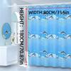 1Pc Shower Curtain - Ocean Theme With Dolphins Jumping In The Sky Design For A Refreshing Bathroom Waterproof