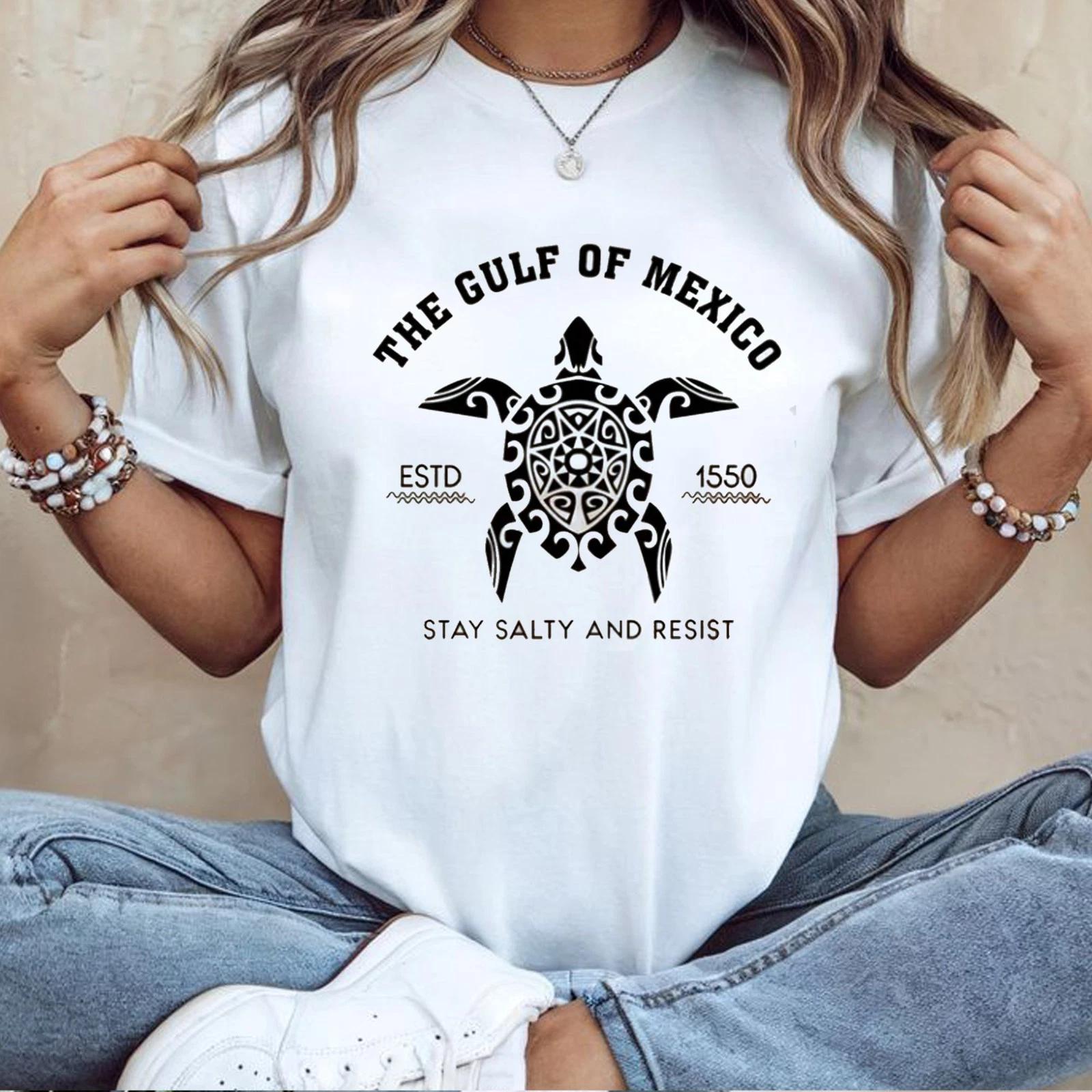 The Gulf of Mexico Shirt, Stay Salty and Resist Shirt, Turtle Anti Trump Tee S