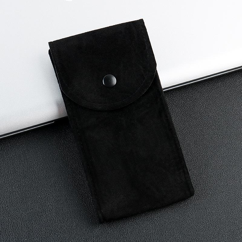 

3 colors Portable Watch Bag Gift Shock-proof Press Button Short Velvet Snap Watch Packing Pouch green single storage box
