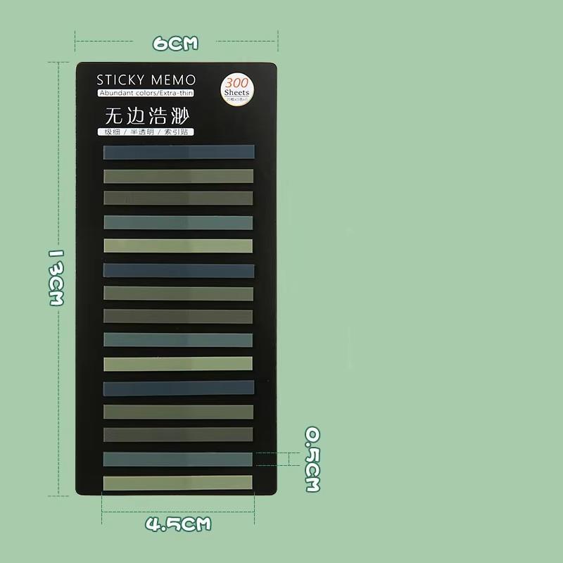 300 fogli di blocco note adesive con indice di colore arcobaleno, blocco note con adesivi, segnalibro, materiale scolastico, cancelleria kawaii