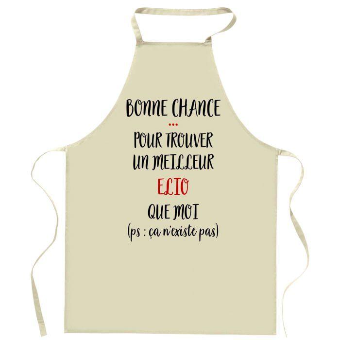 Tablier de cuisine - Elio Ca n'existe pas - Impression bretonne - Coton résistant - Fabrication France