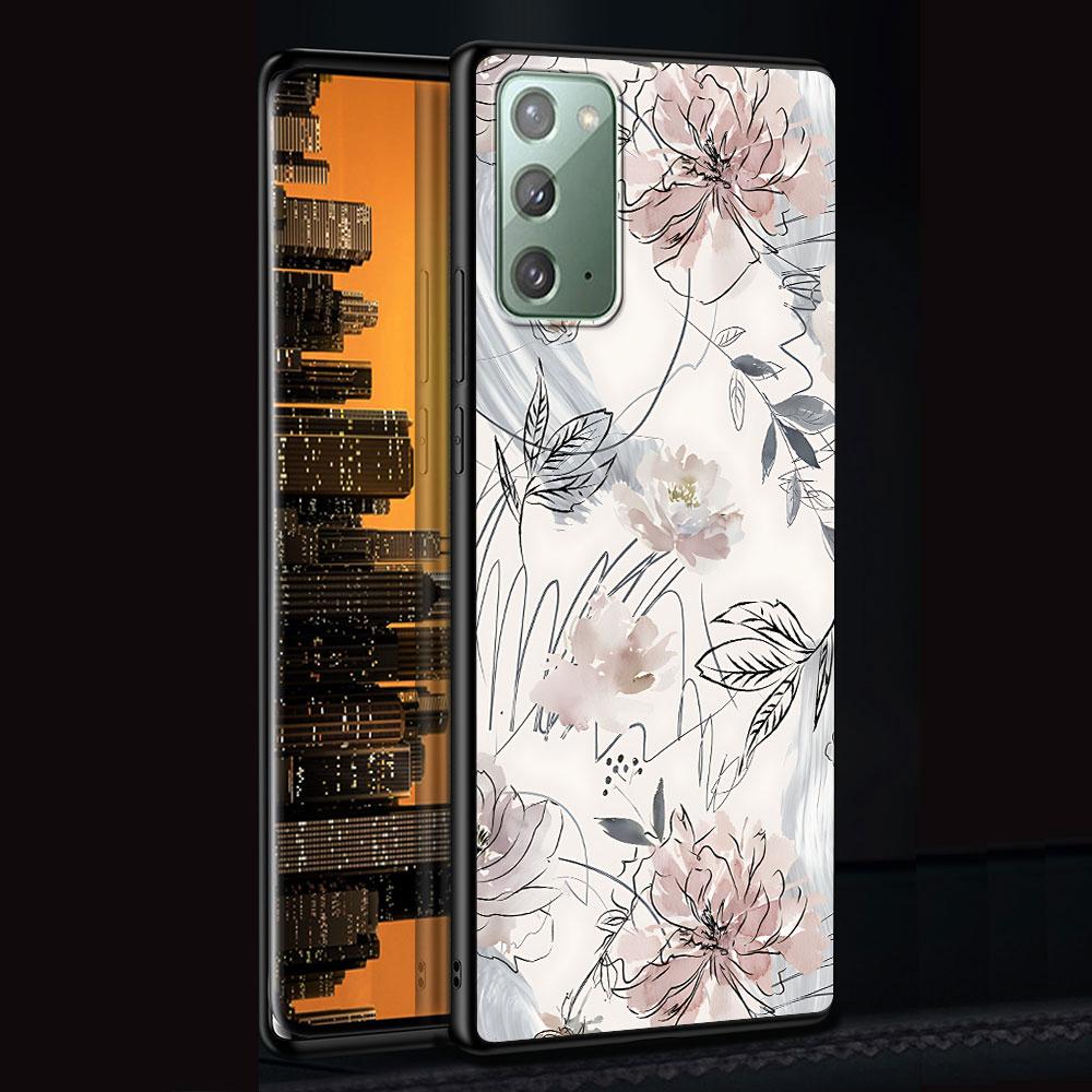 Rose Love Heart Gold Case for Samsung Galaxy Note 20 Ultra 10 Plus 9 8 TPU Phone Cover Note 10 Lite Soft Shell Funda Capa