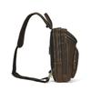 European and American Men's Chest Bag Retro Crazy Horse Leather Single Shoulder Backpack Breathable Large Capacity Crossbody Bag