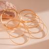 6Pcs/7Pcs Gold Silver Wide Open Bangle Set Europe American Style Minority Design Cuff Bangles Kit Alloy Jewelry Accessories