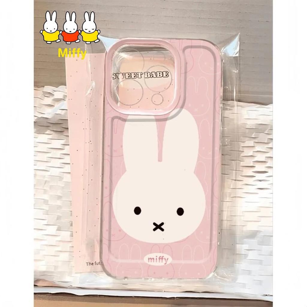 Kawaii Miffy Rabbit Phone Case Is Suitable for 16PROMAX 15 Transparent 14 Simple 13 Soft Cartoon Cute Case 12/11
