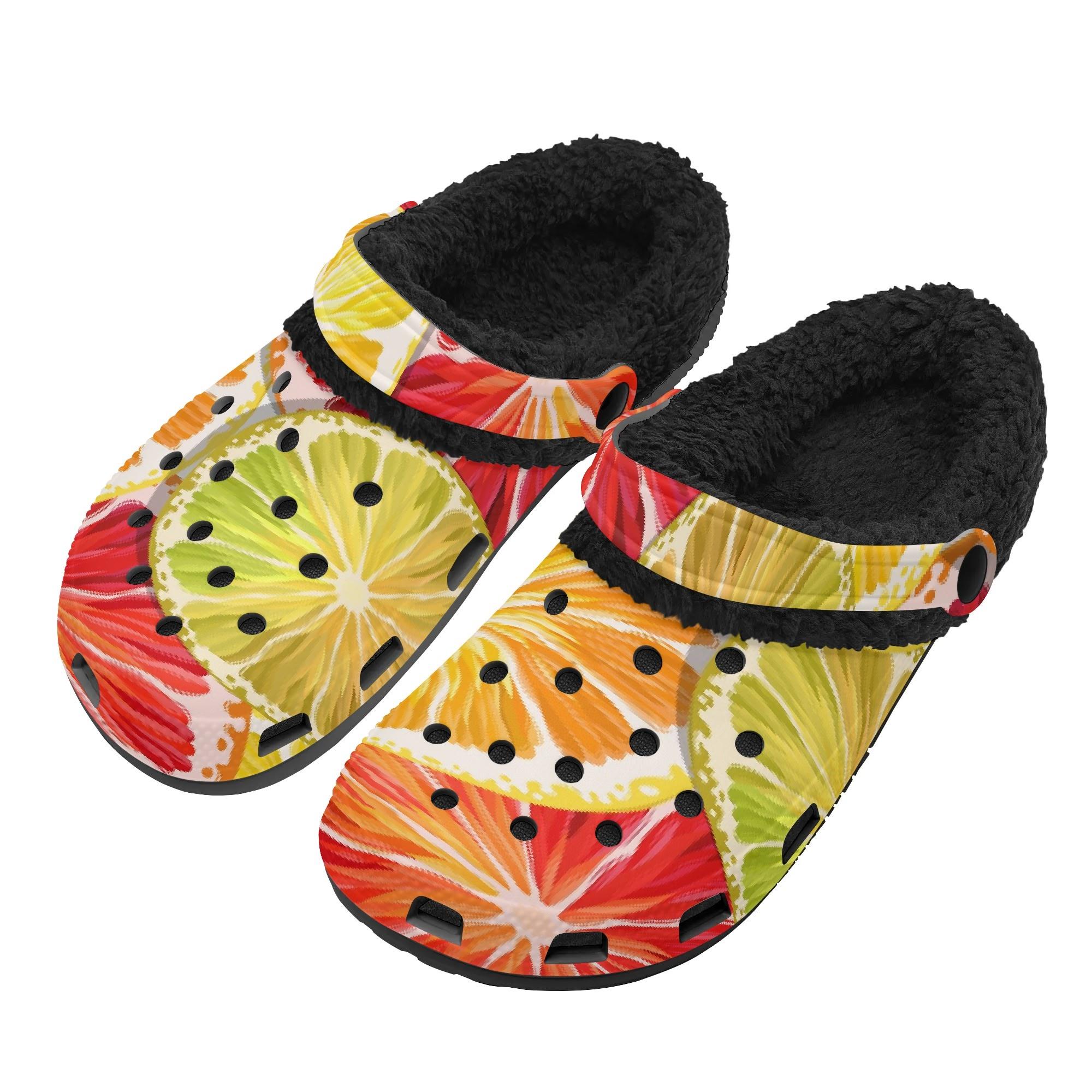 

1 Pair Unisex Black Fleece Lined Clogs Insulated Winter Slip On Shoes Using Durable EVA Outsole 48 чорний