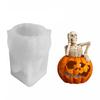 3D Skeleton Candle Mould Halloween Silicone Molds Pumpkins Castings Molds Handmade Plasters Molds Craft Supplies