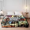 Multiple scenes portraying action, crime, vehicles, and urban life dynamics. for all seasons blanket lunch break throw gift