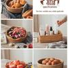Handgeflochtener Mehrzweck-Aufbewahrungskorb aus Weide und Bambus: Ideal für Obst, Brot, Brötchen, Snacks & Picknicks.