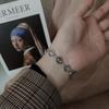Korean Retro Figure Bracelet for Women: Trendy, Versatile, and Simple Hip Hop Accessory for Students.