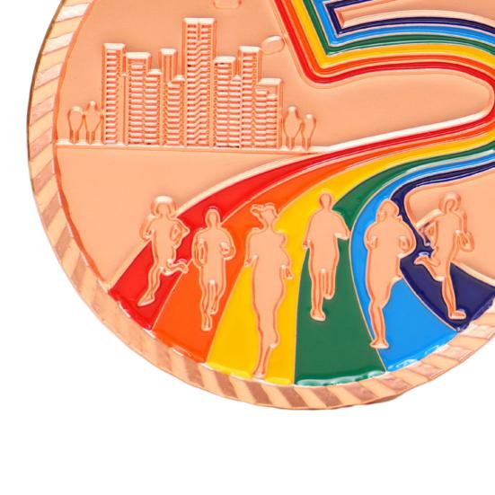 Kreative Trophäe aus Druckguss mit Gurtband, verschleißfeste Ehrenmedaille für Radfahren und Laufen zum Gedenken an Wettkämpfe