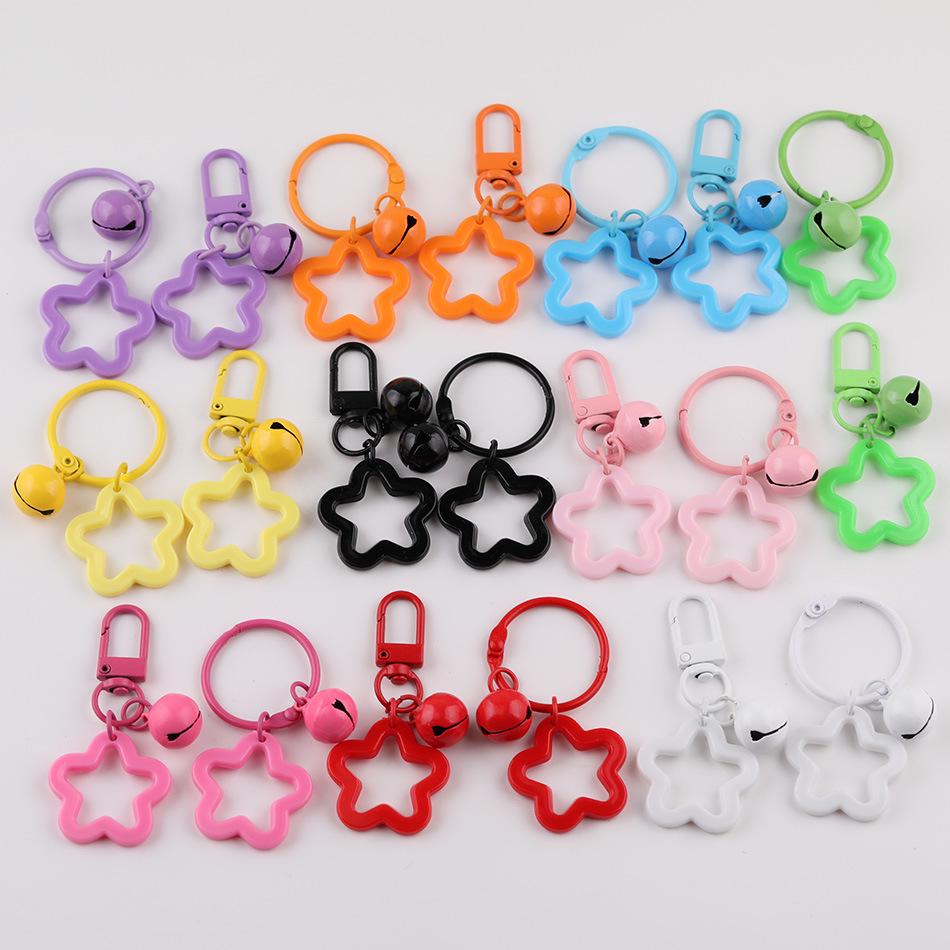 Korean Style Sweet Acrylic Star Keychain Pendant with DIY Perler Beads