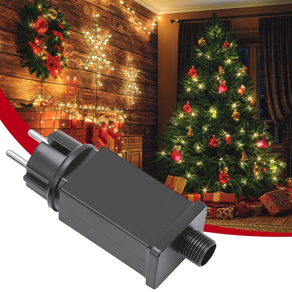 Adaptador de Corriente para Luces LED 12V Enchufe UE Adaptador de Corriente para Guirnaldas Luminosas Transformador Impermeable IP44 para Inflables Decoración Exterior