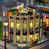 3231Pcs European Retro City Style Street View Store Creative Building Blocks Moc Round Corner Shop Model Toys Kids Gift