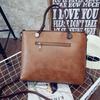 Women Vintage Zipper Rivet Pocket Casual Single Shoulder Bag