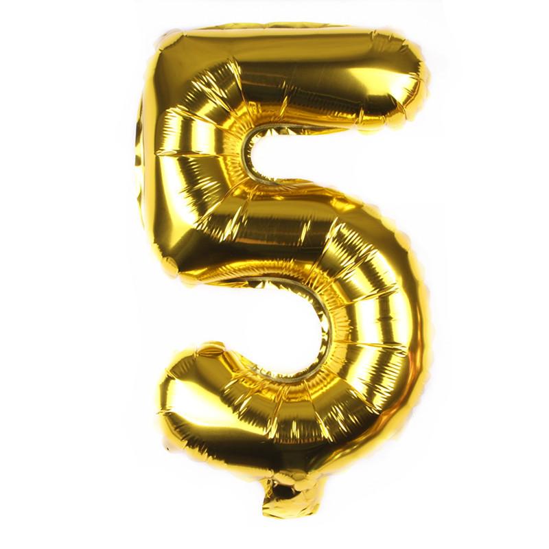 16-Inch Us Version Of Thin Body Digital Birthday Party Decoration Props Decoration Aluminum Film Balloon Digital