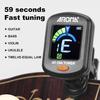 Guitar Tuner Foldable Rotatable Acoustic Guitar Tuner Rechargeable Electric Guitar Tuner for Acoustic Guitar Ukulele Bass Violin