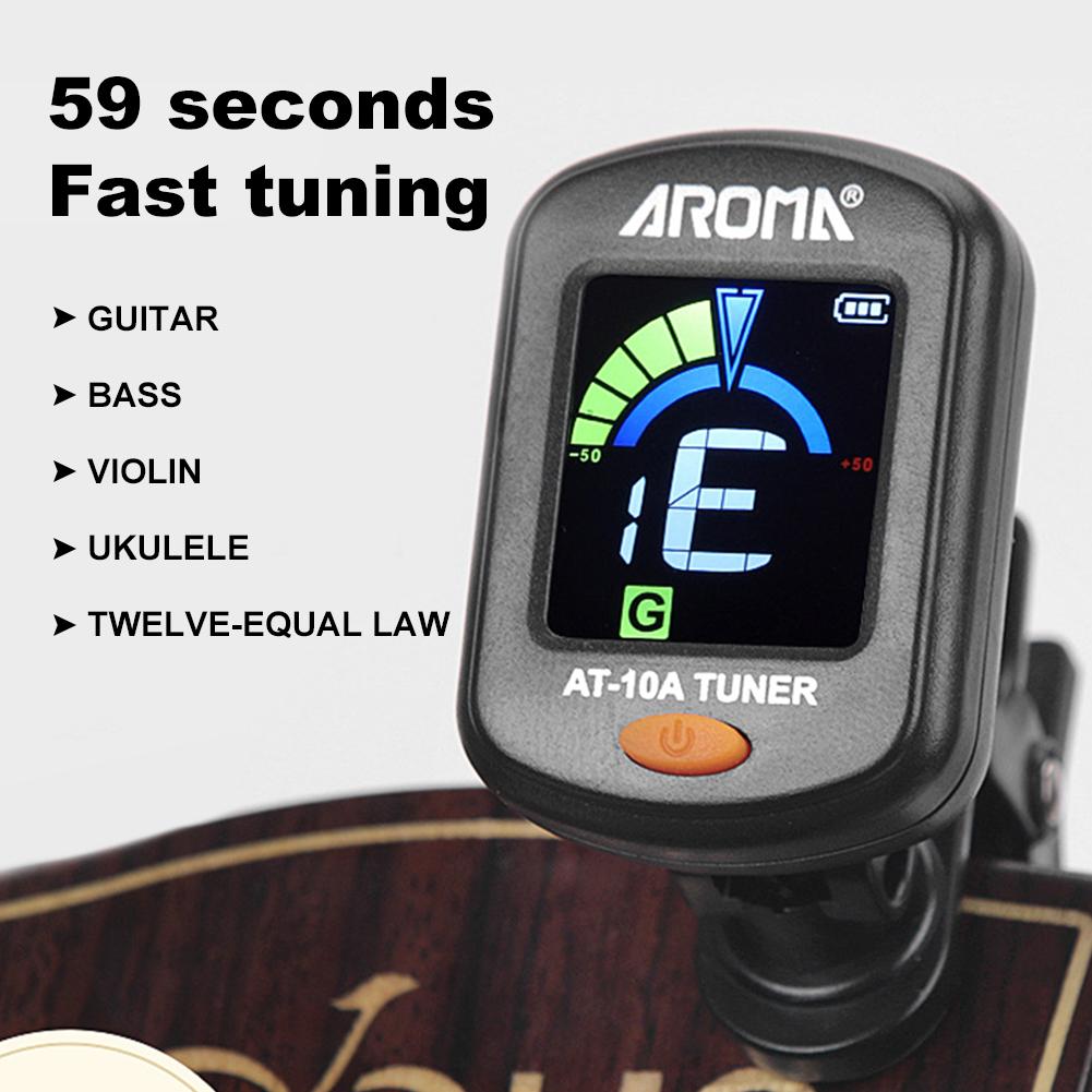 Guitar Tuner Foldable Rotatable Acoustic Guitar Tuner Rechargeable Electric Guitar Tuner for Acoustic Guitar Ukulele Bass Violin