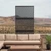 Black Diamond Privacy Screen – Freestanding Room Divider W/ Sturdy Steel Frame - 3-Panel Decorative Fence for Indoor/Outdoor Use