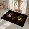 Cartoon Yellow Energy Eye Floor Mat Flannel Rug Non Slip Absorbent Soft Washable For Entryway Hallway Bathroom Kitchen Decor