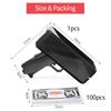Money Gun Shooter Black w/ 100pcs Counterfeit Notes Prop For Parties, Gatherings