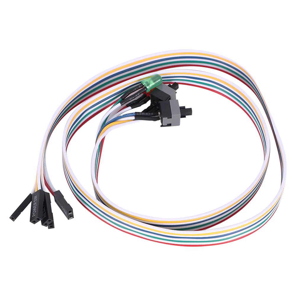 65cm Computer Case PC Desktop Power on Computer Cables Reset Switch Cable Connectors